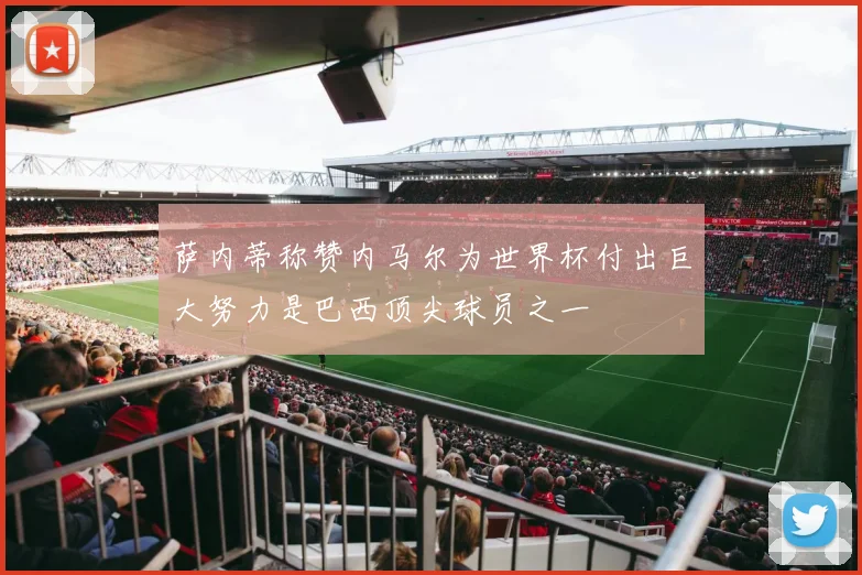 萨内蒂称赞内马尔为世界杯付出巨大努力是巴西顶尖球员之一